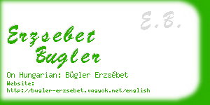 erzsebet bugler business card